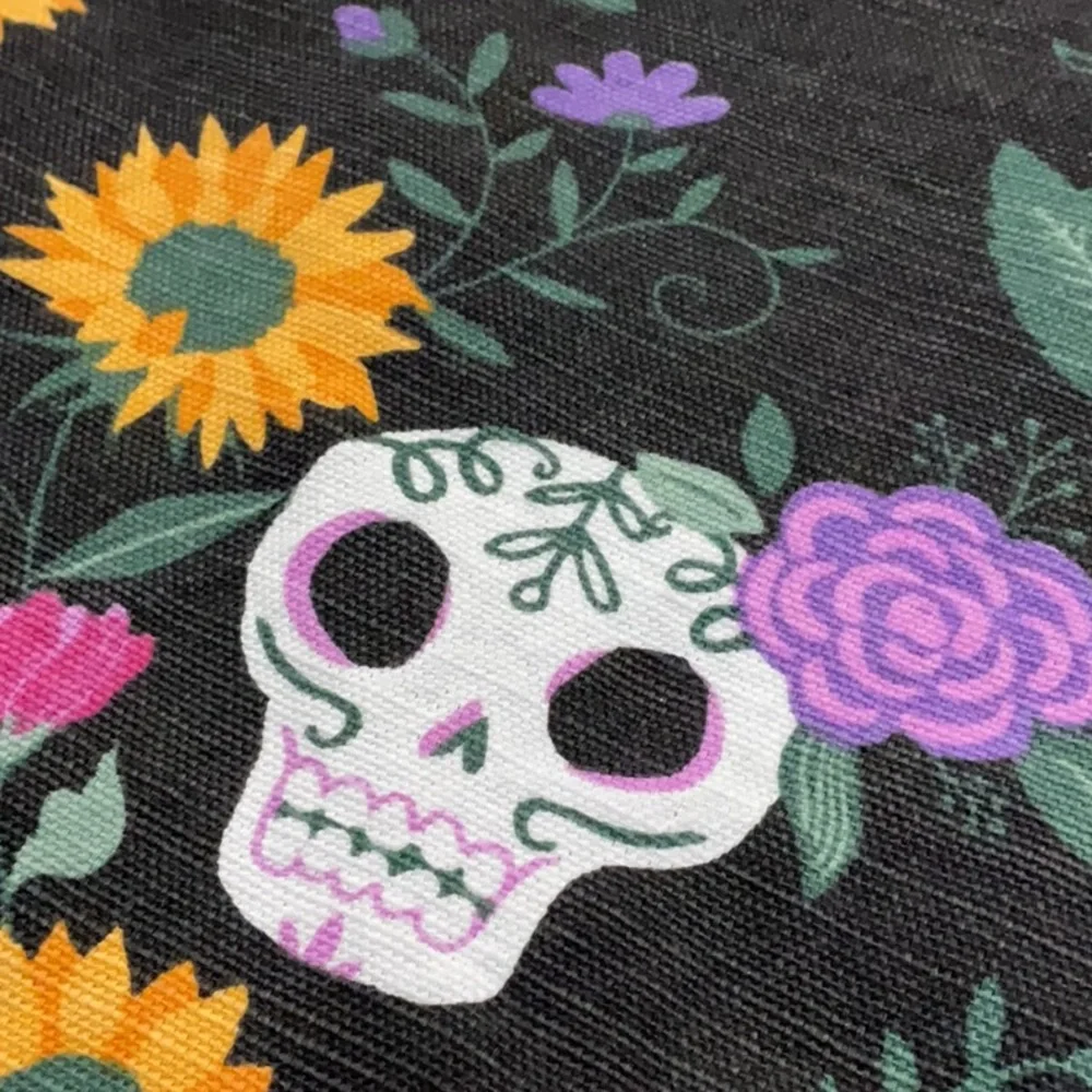 Sugar skulls Halloween tablecloth round cotton